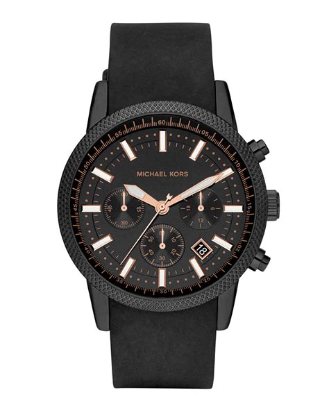 men's michael kors black watch|Michael Kors clear band watch.